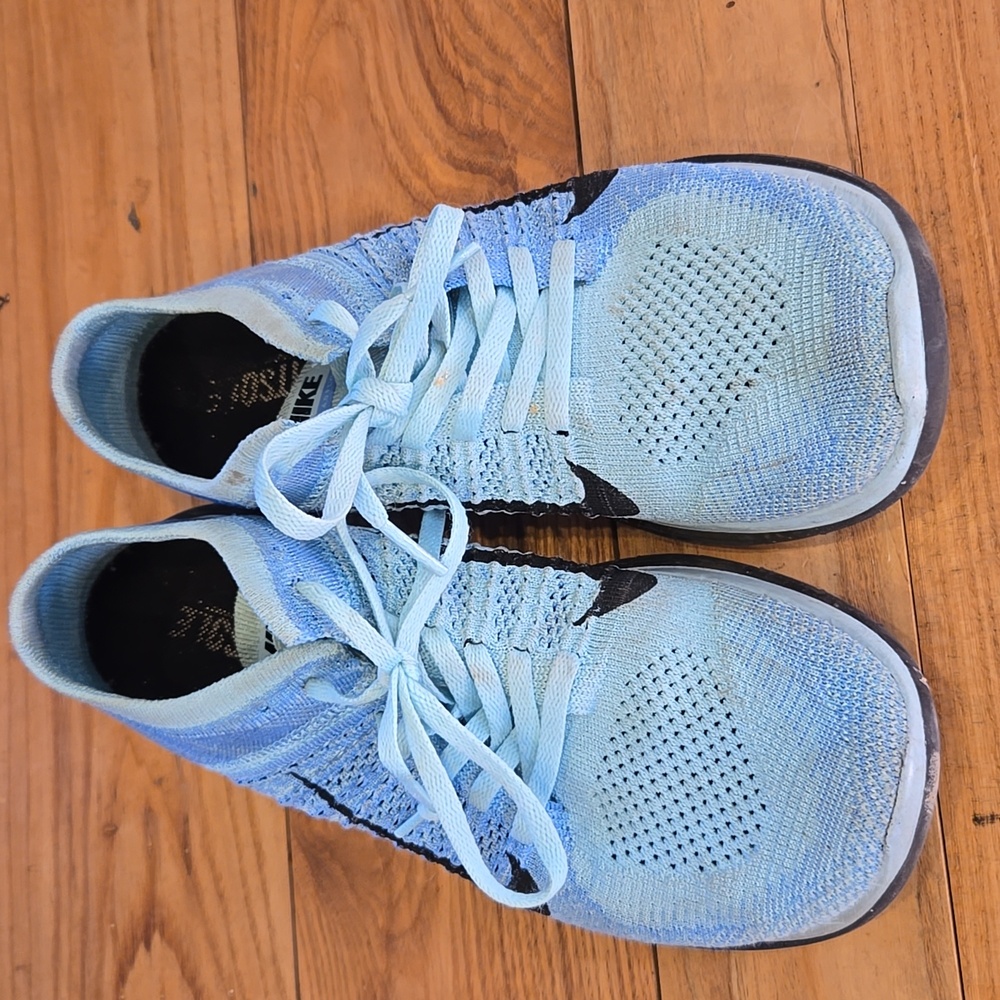 Nike Free Flyknit 4.0 Light Blue Size 8.5 Women's US - Picture 2 of 8